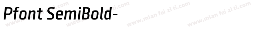 Pfont SemiBold字体转换